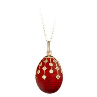 Collana Tatiana Fabergé in Argento e Smalto con Zirconi - Peter Carl - F006R
