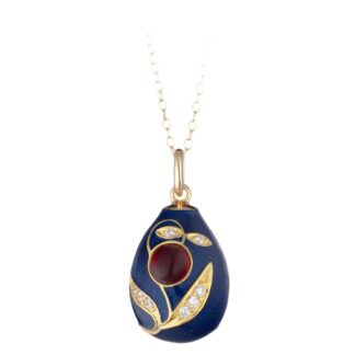 Collana Tatiana Fabergé in Argento e Smalto con Zirconi - Peter Carl - F010DB