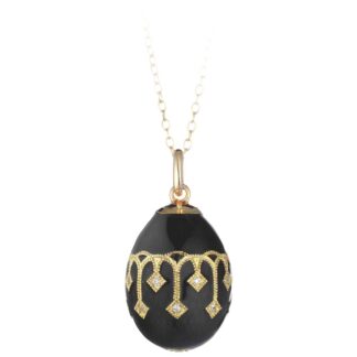 Collana Tatiana Fabergé in Argento e Smalto con Zirconi - Peter Carl - F015B