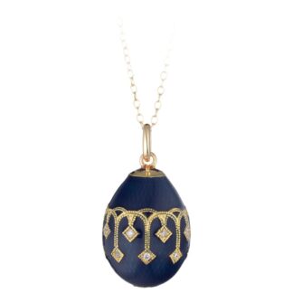 Collana Tatiana Fabergé in Argento e Smalto con Zirconi - Peter Carl - F015DB