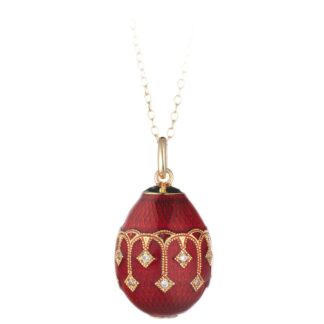 Collana Tatiana Fabergé in Argento e Smalto con Zirconi - Peter Carl - F015R