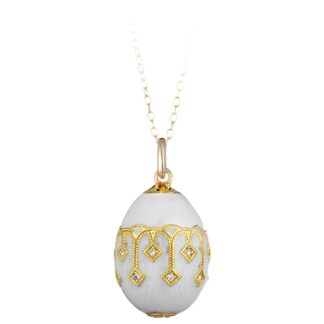 Collana Tatiana Fabergé in Argento e Smalto con Zirconi - Peter Carl - F015W