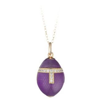 Collana Tatiana Fabergé in Argento e Smalto con Zirconi - Peter Carl - F016V