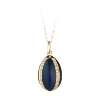 Collana Tatiana Fabergé in Argento e Smalto con Zirconi - Peter Carl - F019DB