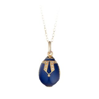 Collana Tatiana Fabergé in Argento e Smalto con Zirconi - Peter Carl - F054DB