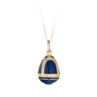 Collana Tatiana Fabergé in Argento e Smalto con Zirconi - Peter Carl - F055DB