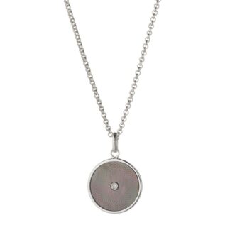 Collana Tatiana Fabergé in Argento con Diamante - Moika - MOP03W