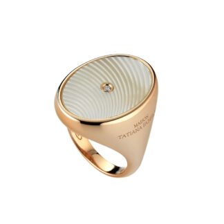 Anello Tatiana Fabergé in Argento con Diamante - Moika - MOR02R