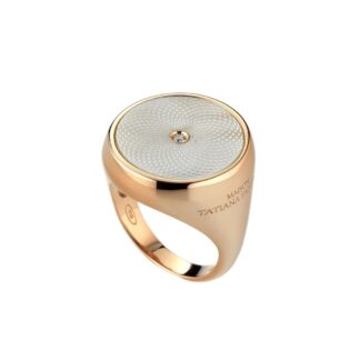 Anello Tatiana Fabergé in Argento con Diamante - Moika - MOR03R