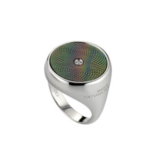 Anello Tatiana Fabergé in Argento con Diamante - Moika - MOR03W