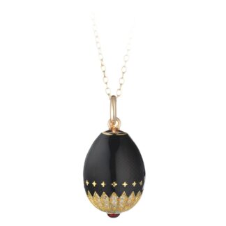 Collana Tatiana Fabergé in Argento e Smalto con Zirconi - Peter Carl - P01482B
