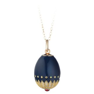 Collana Tatiana Fabergé in Argento e Smalto con Zirconi - Peter Carl - P01482DB