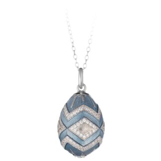 Collana Tatiana Fabergé in Argento e Smalto con Zirconi - Peter Carl - P01498TBS