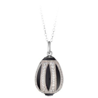 Collana Tatiana Fabergé in Argento e Smalto con Zirconi - Peter Carl - P63006BS