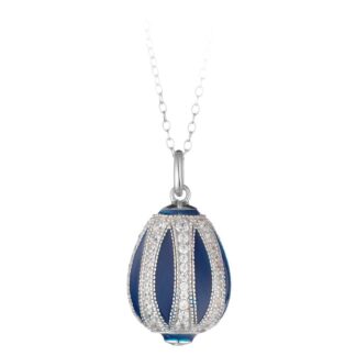 Collana Tatiana Fabergé in Argento e Smalto con Zirconi - Peter Carl - P63006DBS