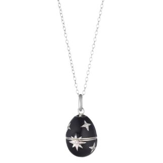 Collana Tatiana Fabergé in Argento e Smalto con Zirconi - Romanov - ROP05WB