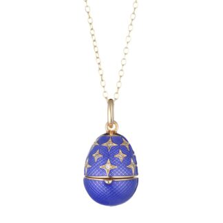 Collana Tatiana Fabergé in Argento e Smalto con Zirconi - Romanov - ROP07YTB