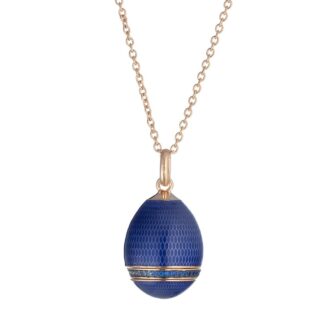 Collana Tatiana Fabergé in Argento e Smalto con Zirconi - Romanov - ROP10RDB