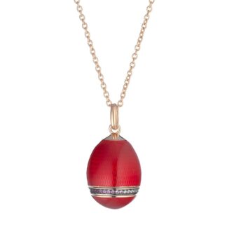 Collana Tatiana Fabergé in Argento e Smalto con Zirconi - Romanov - ROP10RR
