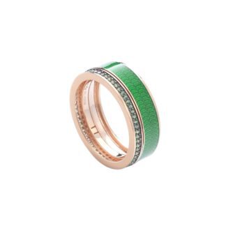 Anello Tatiana Fabergé in Argento e Smalto con Zirconi - Romanov - ROR10RGR7