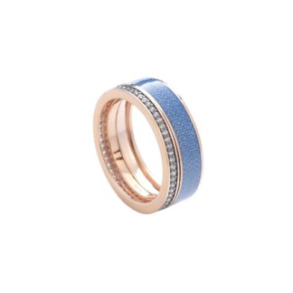 Anello Tatiana Fabergé in Argento e Smalto con Zirconi - Romanov - ROR10RLB7