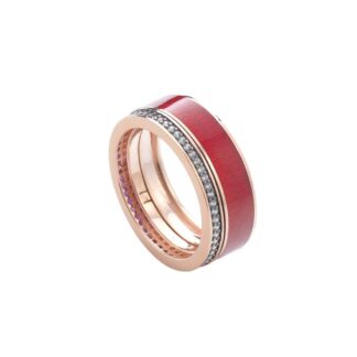 Anello Tatiana Fabergé in Argento e Smalto con Zirconi - Romanov - ROR10RR7