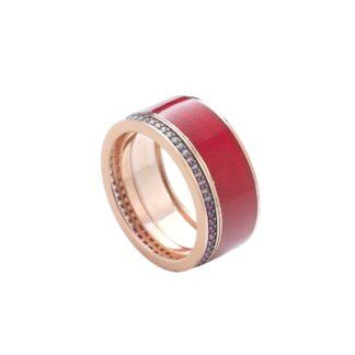 Anello Tatiana Fabergé in Argento e Smalto con Zirconi - Romanov - ROR10RR9