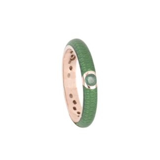 Anello Tatiana Fabergé in Argento e Smalto con Zircone - Romanov - ROR11RGR