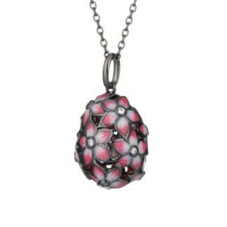 Collana Tatiana Fabergé in Argento e Smalto con Zirconi - Tamara - TMP02BPI