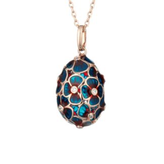 Collana Tatiana Fabergé in Argento e Smalto con Zirconi - Tamara - TMP03RDB