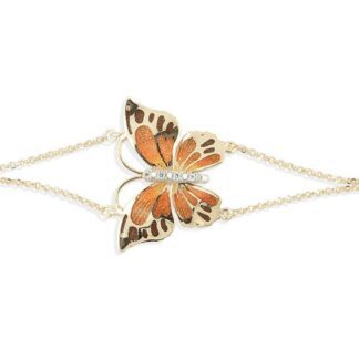Bracciale Artlinea in Oro Giallo e Smalto con Zirconi | Farfalla - BEA581-MG