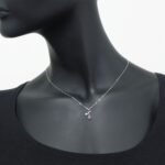 Collana Artlinea in Oro Bianco con Diamante e Rubino - CD045-LB