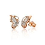 Orecchini Artlinea in Oro Bianco e Rosa con Diamanti | Farfalla - OD236-LK