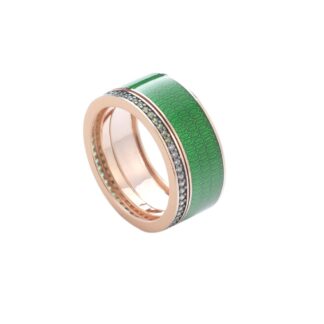 Anello Tatiana Fabergé in Argento e Smalto con Zirconi - Romanov - ROR10RGR9