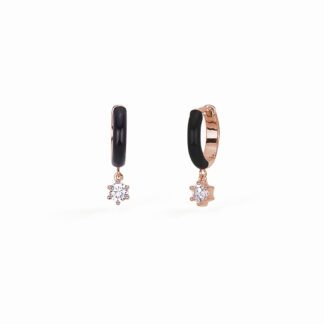 Orecchini Mabina in Argento e Smalto con Zirconi - 563330