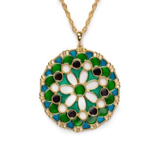 Collana Isola Bella in Argento e Smalti | Merletti Tondo - 20000387