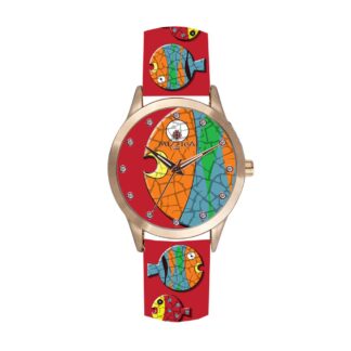 Orologio Solo Tempo Mizzica in Acciaio e Pelle - I Pesci - MB125