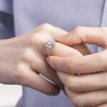 Anello da Donna in Oro Bianco con Diamanti - AND70C83F