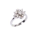 Anello da Donna in Oro Bianco con Diamanti - AND70C83F