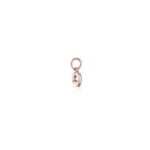 Charm Le Bebè in Oro Rosa e Argento con Lettera O - Lock Your Love - LBB170-O