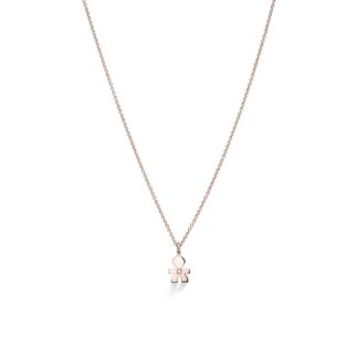 Ciondolo Le Bebè Bimbo in Oro Rosa con Diamante - le Briciole - LBB321
