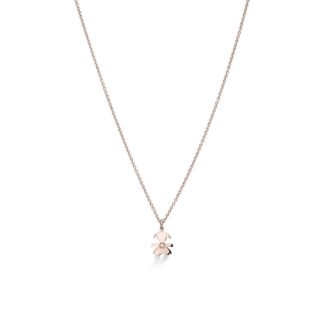 Ciondolo Le Bebè Bimba in Oro Rosa con Diamante - le Briciole - LBB322