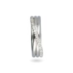 Anello 3 Fili in Argento con Diamanti - Classic - AN8ABT
