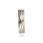 Anello 3 Fili in Oro Rosa e Argento - Classic - AN8AR