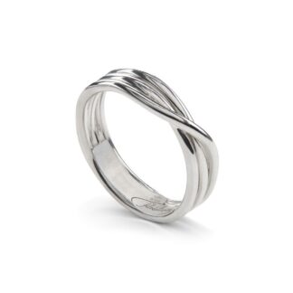 Anello 3 Fili in Oro Bianco - Classic - AN8G