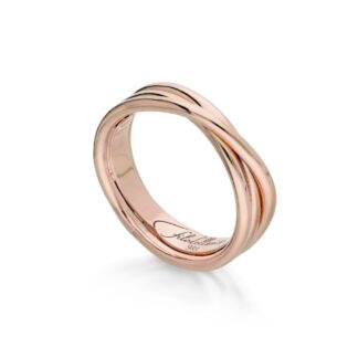 Anello 3 Fili in Oro Rosa - Classic - AN8R
