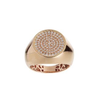 Anello Artlinea in Oro Rosa con Diamanti - Chevalier - AD822-DB-LR