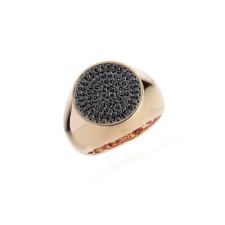 Anello Artlinea in Oro Rosa con Diamanti Neri - Chevalier - AD822-DN-L1