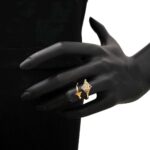 Anello Artlinea in Oro Bianco e Giallo Rombi - Glam - AE4300-LN