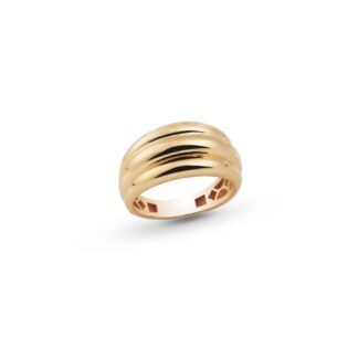 Anello Artlinea in Oro Giallo Fascia Ondulata - Glam - AP005-LG